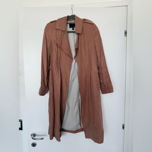 Banana Republic mauve/ rose brown Trench Coat Lightweight Cotton Blend